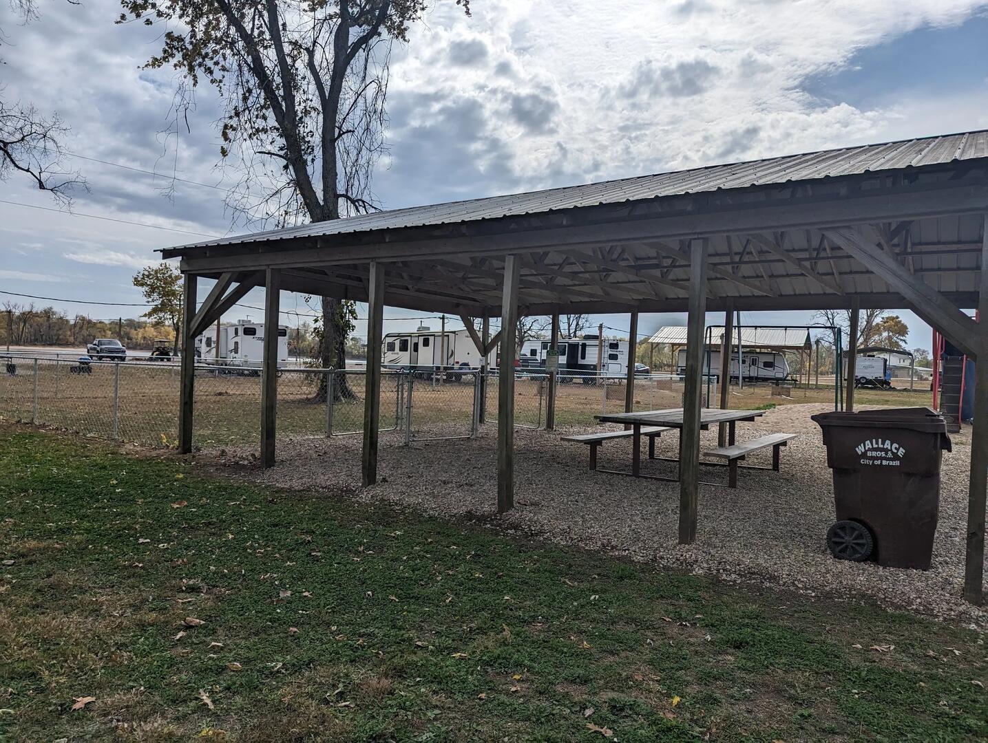Off-leash dog park at the pet friendly campground